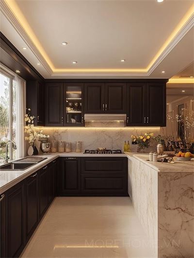 Không Gian Bếp Mỹ Thanh Lịch Và Hiện Đại...